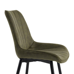 Lesedi Eetkamerstoel - Groen Microfiber