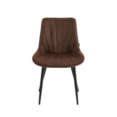Lesedi Eetkamerstoel - Bruin Microfiber