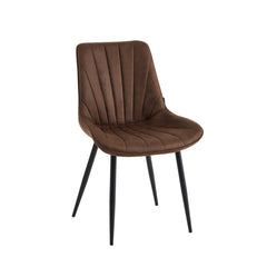 Lesedi Eetkamerstoel - Bruin Microfiber