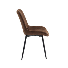 Lesedi Eetkamerstoel - Bruin Microfiber
