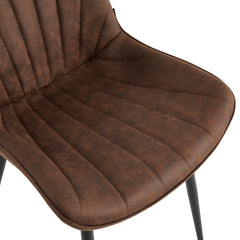 Lesedi Eetkamerstoel - Bruin Microfiber