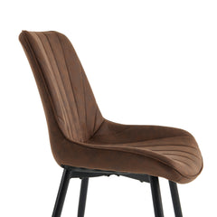 Lesedi Eetkamerstoel - Bruin Microfiber