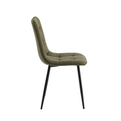 Ela Eetkamerstoel - Groen Microfiber