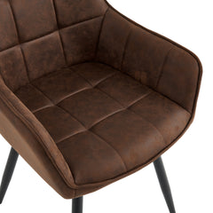 Oriana Eetkamerstoel - Bruin Microfiber