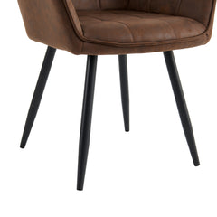 Oriana Eetkamerstoel - Bruin Microfiber