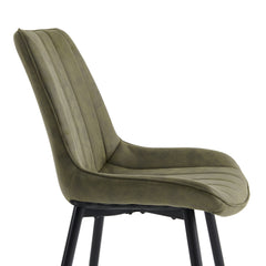 Verta Eetkamerstoel - Groen Microfiber