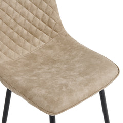 Elise Eetkamerstoel - Beige Microvezel