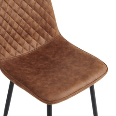 Elise Eetkamerstoel - Cognac Microvezel