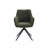 New Yade Eetkamerstoel - Groen Bouclé - Draaibaar 180°