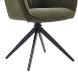 New Yade Eetkamerstoel - Groen Bouclé - Draaibaar 180°