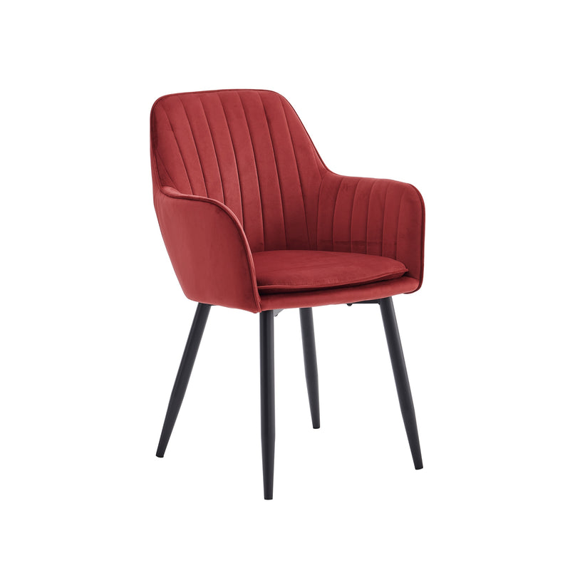 Lavinia Sedia Da Pranzo - Velluto Bordeaux
