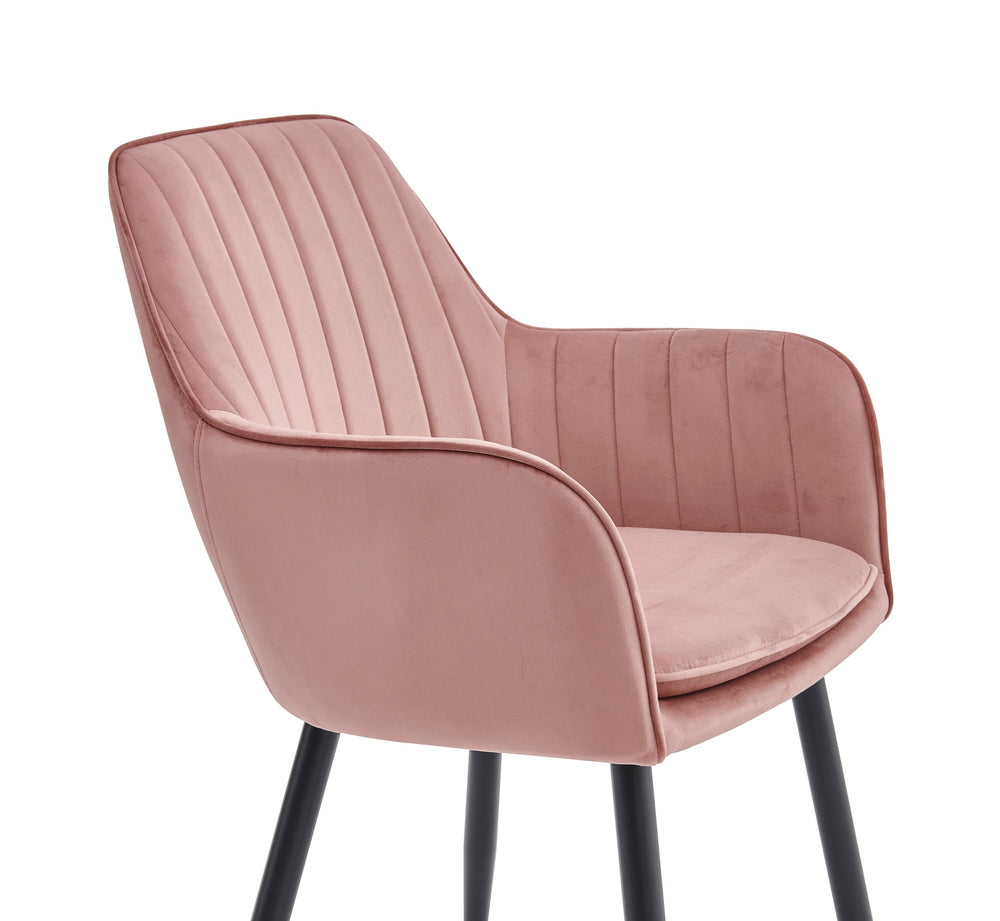 Lavinia Dining Chair - Pink Velvet