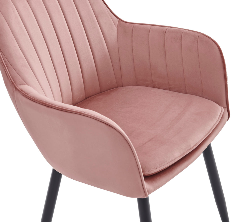 Lavinia Dining Chair - Pink Velvet
