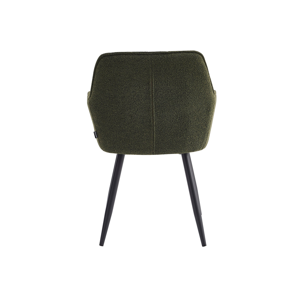Oriana Eetkamerstoel - Groen Bouclé