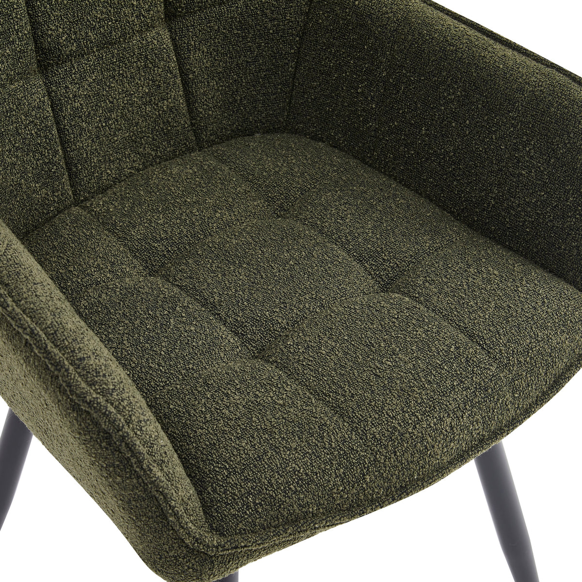 Oriana Eetkamerstoel - Groen Bouclé