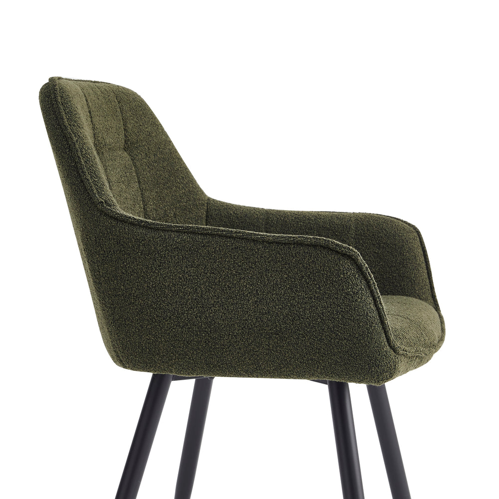Oriana Eetkamerstoel - Groen Bouclé
