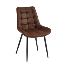 Quadra Eetkamerstoel - Bruin Microfiber