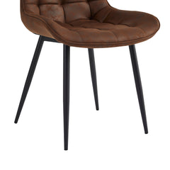 Quadra Eetkamerstoel - Bruin Microfiber