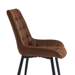 Quadra Eetkamerstoel - Bruin Microfiber