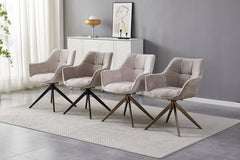 Boston Esszimmerstuhl - Beige Chenille