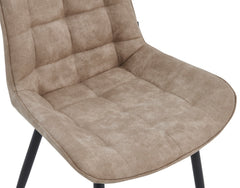 Quadra Eetkamerstoel - Beige Microvezel
