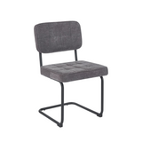Chaise de salle à manger Kita – Gris – Tissu tissé