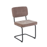Chaise de salle à manger Kita – Taupe – Tissu tissé
