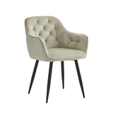 Roos Esszimmerstuhl – Beige – Samt