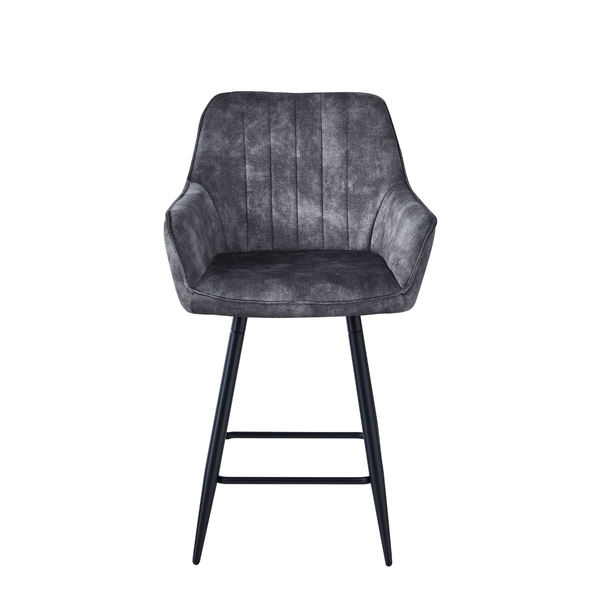 Lavin Bar Stools - Anthracite Adore Velvet