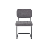 Chaise de salle à manger Kita – Gris – Tissu tissé