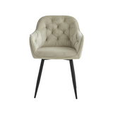 Roos Esszimmerstuhl – Beige – Samt
