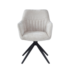 New Yade Eetkamerstoel - Beige Chenille - Draaibaar - 180°