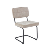 Chaise de salle à manger Kita – Beige – Tissu tissé