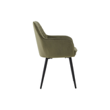 Laura Eetkamerstoel - Groen Velvet Fabb