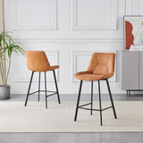 Tabourets de bar Zera - Microfibre beige