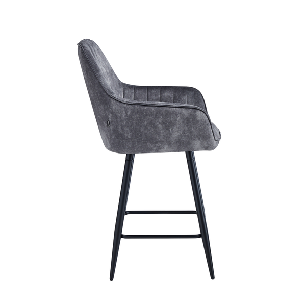 Lavin Bar Stools - Anthracite Adore Velvet