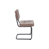 Chaise de salle à manger Kita – Taupe – Tissu tissé