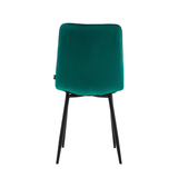 Chaise de salle à manger Eline - Velours vert
