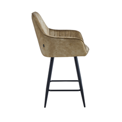 Lavin Bar Stool – Taupe – Adore Velvet