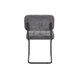 Chaise de salle à manger Kita – Gris – Tissu tissé