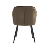 Chaise de salle à manger Roos – Brun – Velours