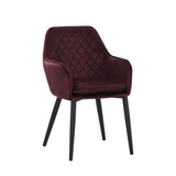 Chaise de salle à manger Jay – Bordeaux – Velours