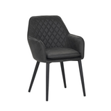 Chaise de salle à manger Jay – Anthracite – Microfibre