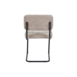Chaise de salle à manger Kita – Beige – Tissu tissé