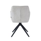 New Yade Dining Chair - Beige Chenille - 180° Swivel