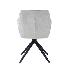 New Yade Eetkamerstoel - Beige Chenille - Draaibaar - 180°