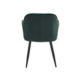 Chaise de salle à manger Roos – Vert – Velours