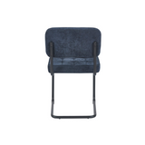 Chaise de salle à manger Kita – Bleu – Tissu tissé