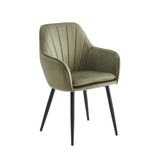 Chaise de salle à manger Melissa – Vert – Velours – Fabb