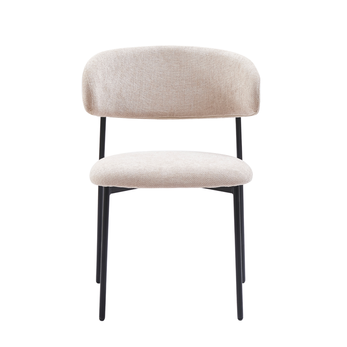 Daria Esszimmerstuhl - Beige Leinen - Japandi